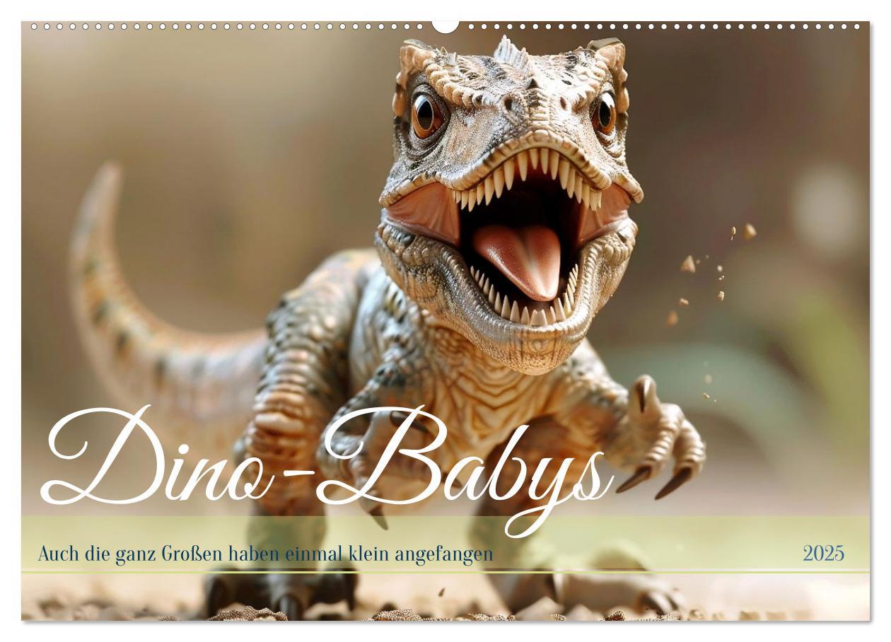 Календар/тефтер Dino-Babys (Wandkalender 2025 DIN A2 quer), CALVENDO Monatskalender 