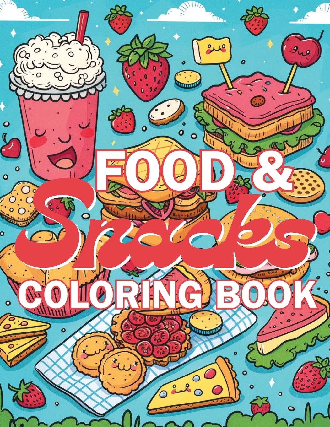 Book Food & Snacks Coloring Book 