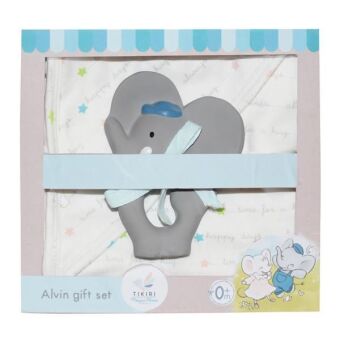 Igra/Igrača Tikri Geschenkset Alvin mit Tuch & Beissring 