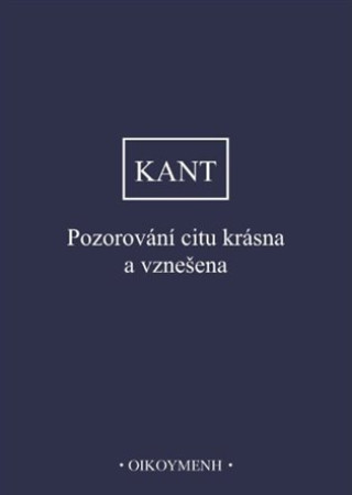 Kniha Pozorování citu krásna a vznešena Immanuel Kant