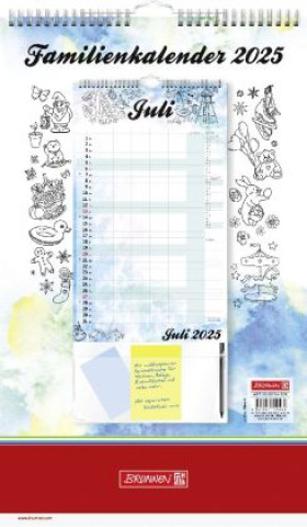 Calendar/Diary Familienkalender (2025) Aquarell 