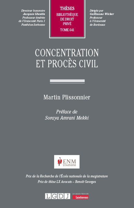 Könyv Concentration et procès civil Plissonnier