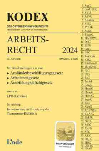 Книга KODEX Arbeitsrecht 2024 Edda Stech