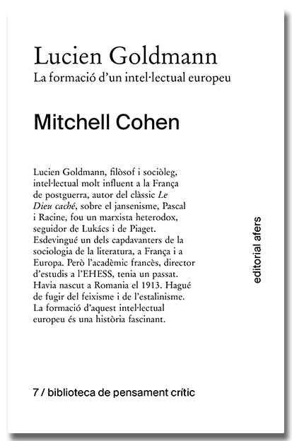 Kniha LUCIEN GOLDMANN COHEN