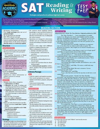 Knjiga SAT Reading &amp; Writing Test Prep: a QuickStudy Laminated Reference Guide Perkinz