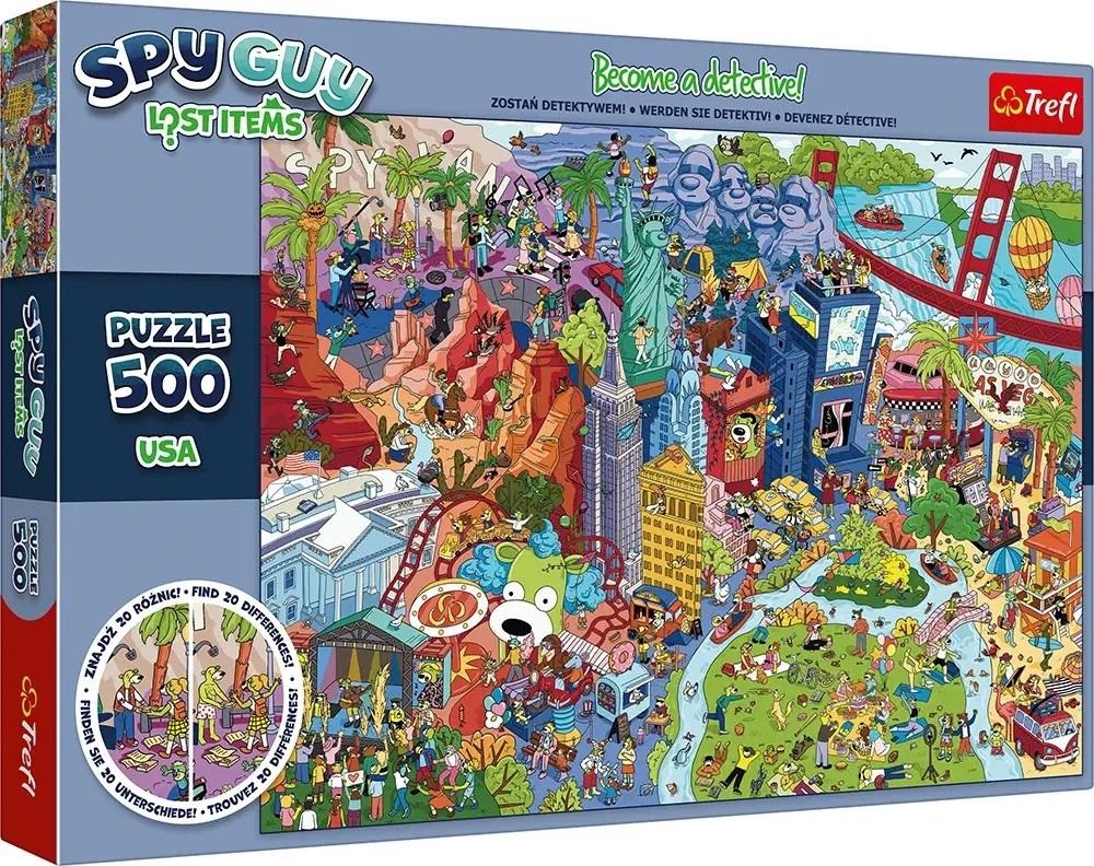 Książka Puzzle 500 Spy Guy Lost Items USA Rodzina Treflików 37480 