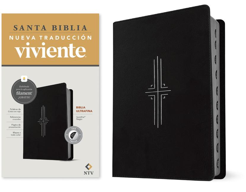 Książka Biblia Ultrafina Ntv, Con Filament (Sentipiel, Negro, Índice, Letra Roja) 