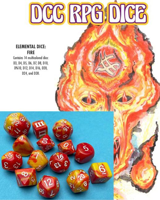 Książka DCC RPG Dice Set Elemental Dice: Fire 