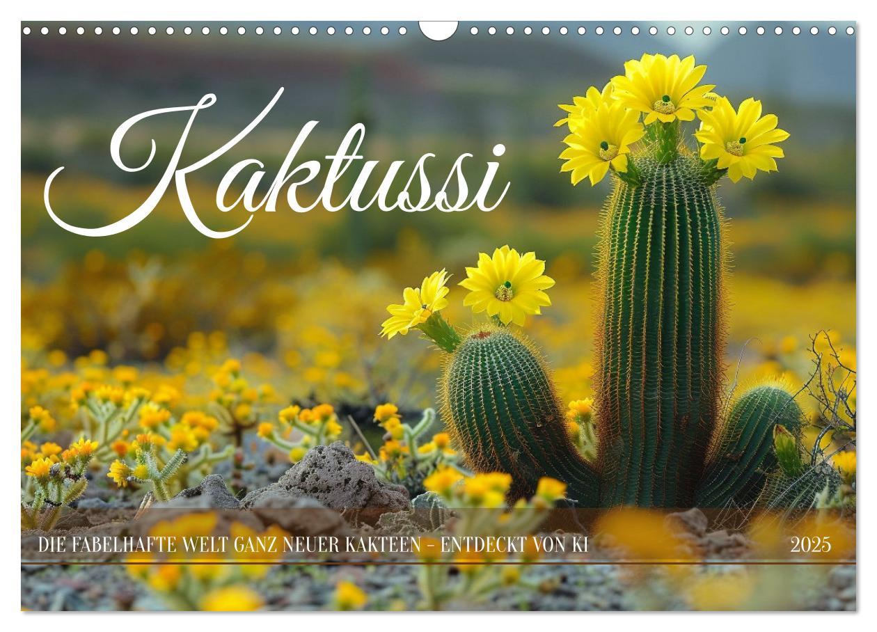 Календар/тефтер Kaktussi (Wandkalender 2025 DIN A3 quer), CALVENDO Monatskalender 