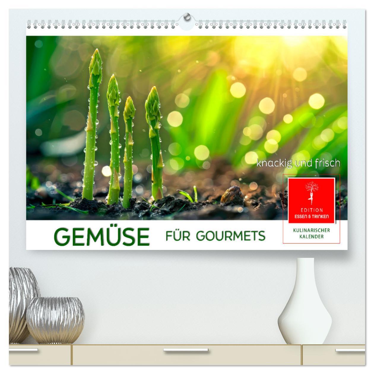 Calendar / Agendă Gemüse für Gourmets (hochwertiger Premium Wandkalender 2025 DIN A2 quer), Kunstdruck in Hochglanz 