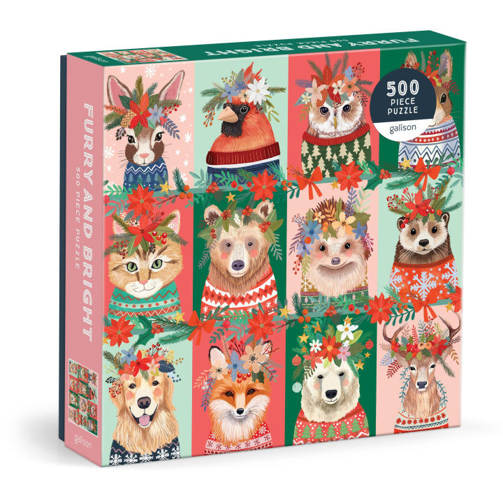 Könyv Furry and Bright 500 Piece Puzzle Galison