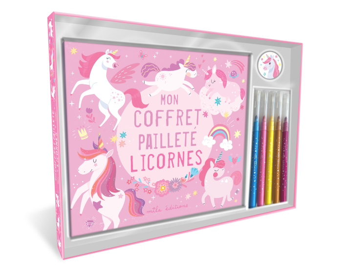 Knjiga Mon coffret pailleté - Licornes 