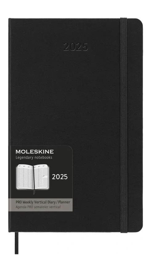 Βιβλίο Moleskine 12 Monate Pro Wochen Notizkalender 2025, Pro Large, Schwarz 