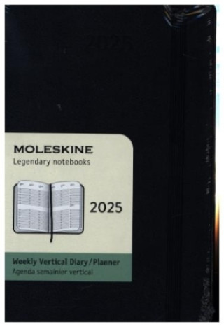 Kniha Moleskine 12 Monate Wochenkalender 2025, Pocket, Schwarz 