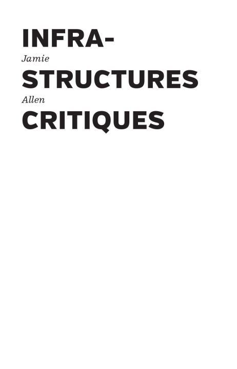 Kniha Infrastructures critiques Allen