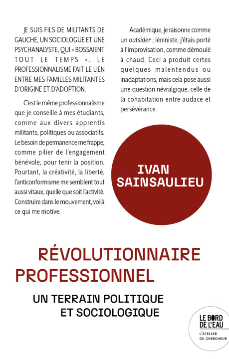 Knjiga Révolutionnaire professionnel Ivan Sainsaulieu