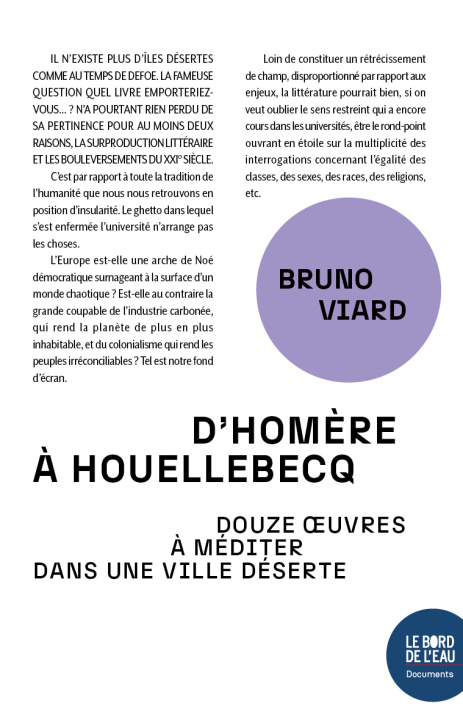 Libro D’Homère à Houellebecq Bruno Viard