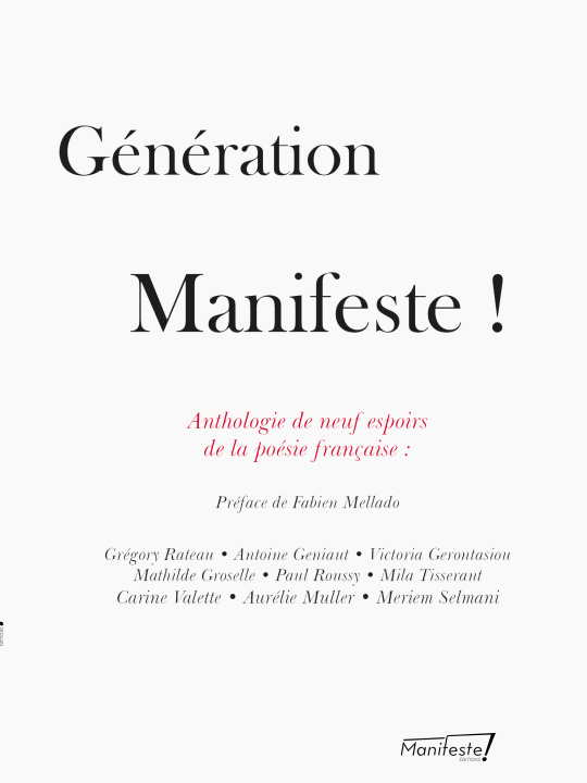 Knjiga Génération Manifeste! Rateau