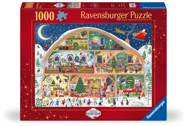 Παιχνίδι/Επιτραπέζιο παιχνίδι Ravensburger Werkstatt des Weihnachtsmanns 1000 Teile Puzzle 