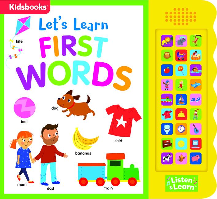 Libro 27-Button Sound Book Let's Learn First Words Samantha Meredith