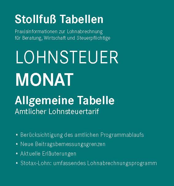 Kniha Tabelle, Lohnsteuer 2024, Monat 