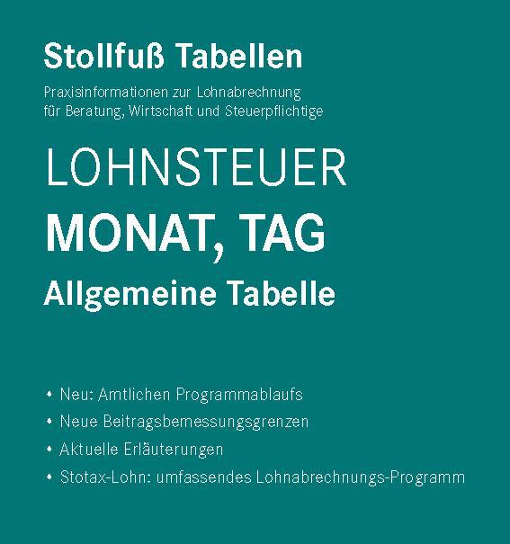 Kniha Tabelle, Lohnsteuer 2024, Monat, Tag 