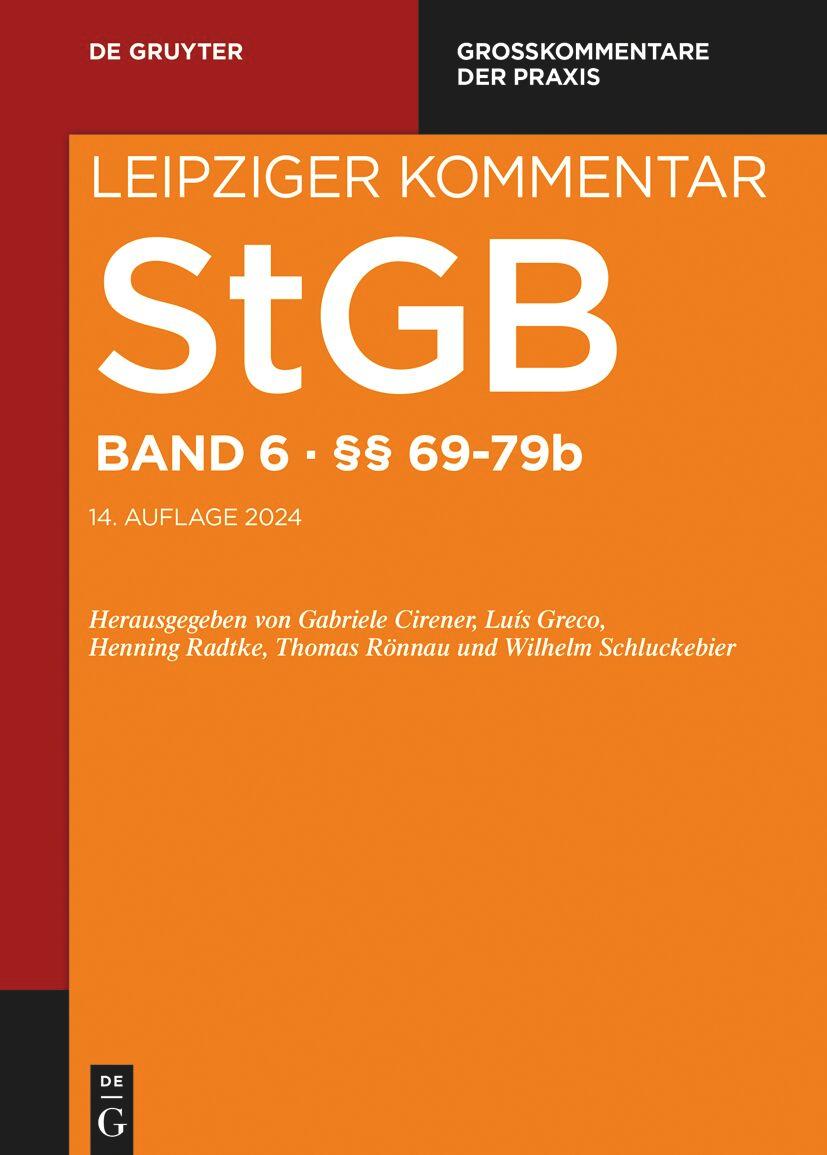 Книга Strafgesetzbuch. Leipziger Kommentar. StgB §§ 69-79b Luís Greco