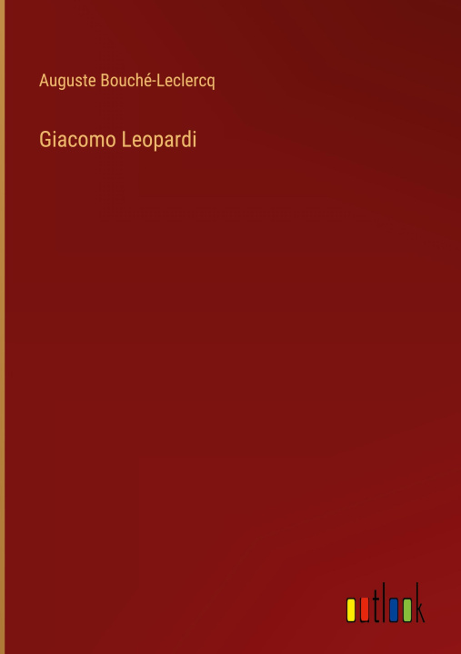Könyv Giacomo Leopardi 