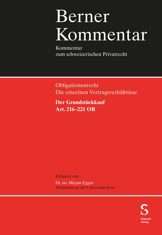 Kniha Der Grundstückkauf, Art. 216-221 OR 