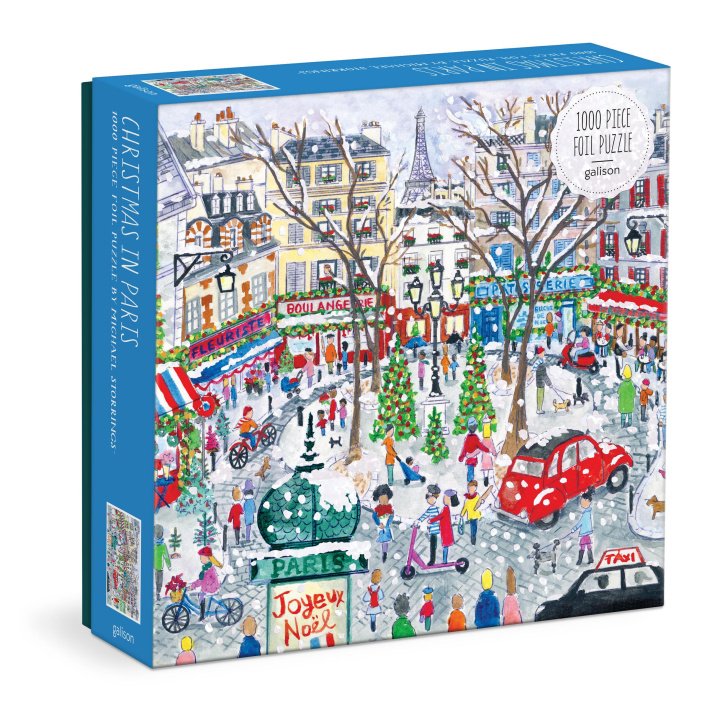 Carte Michael Storrings Christmas in Paris 1000 Piece Foil Puzzle Galison