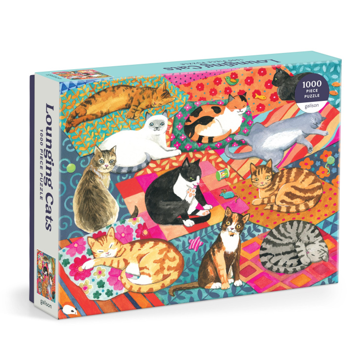 Livre Lounging Cats 1000 Piece Puzzle Galison