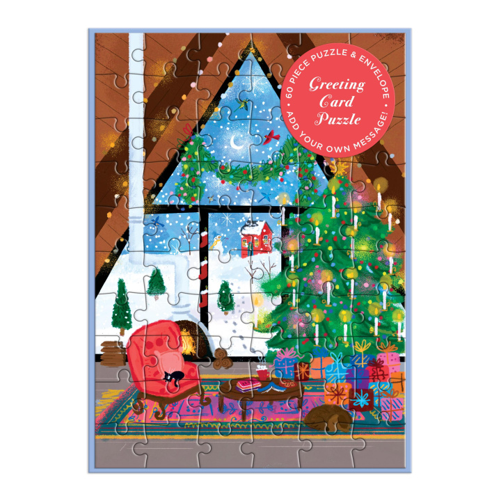 Książka Joy Laforme Cozy Cabin Greeting Card Puzzle Galison