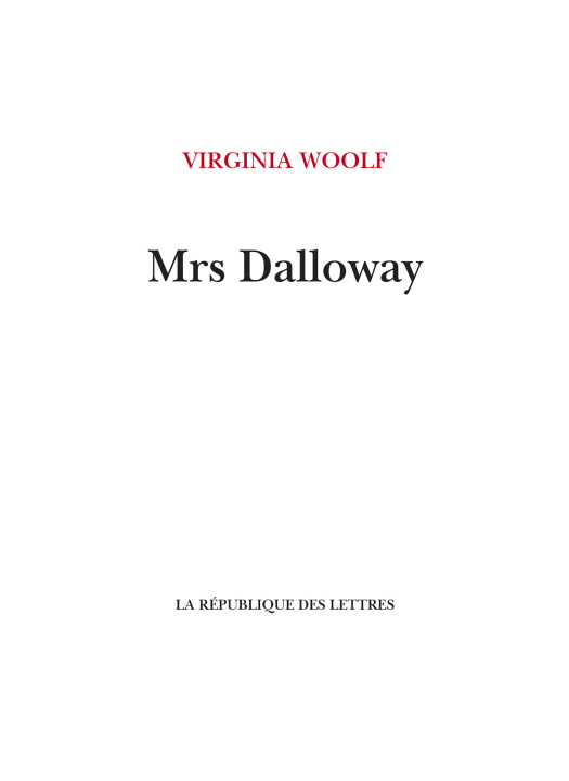 Knjiga Mrs Dalloway Virginia Woolf