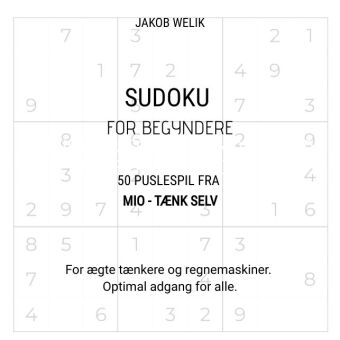 Könyv Sudoku for begyndere - 50 puslespil fra Mio - tænk selv Jakob Welik