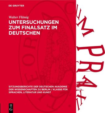 Book Untersuchungen zum Finalsatz im Deutschen Walter Flämig