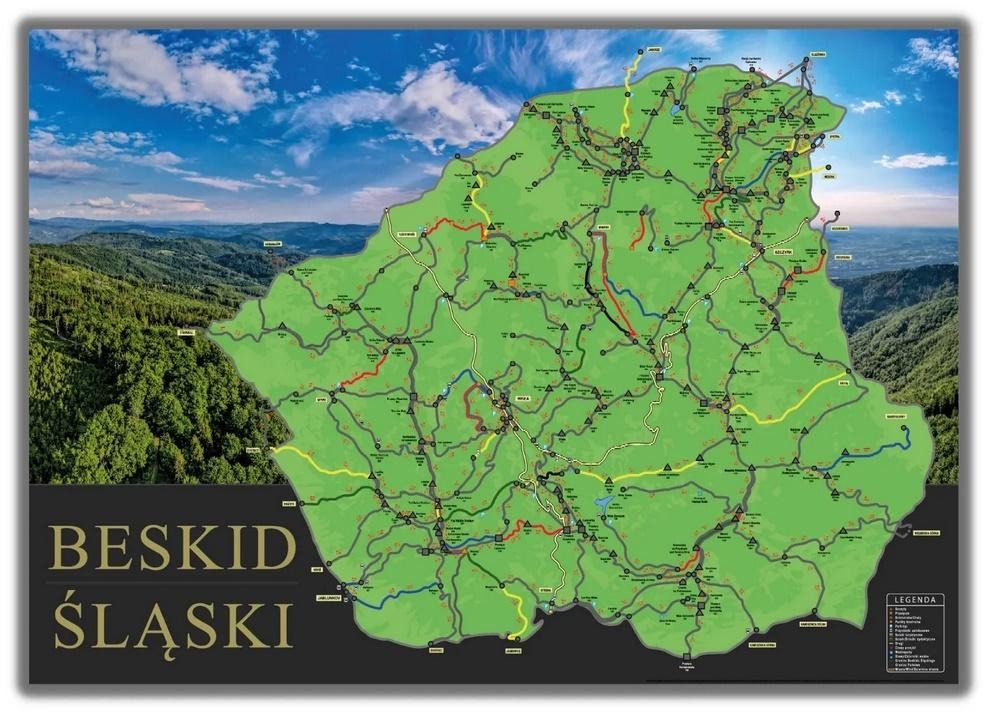 Knjiga Mapa Zdrapka Beskid Śląski 