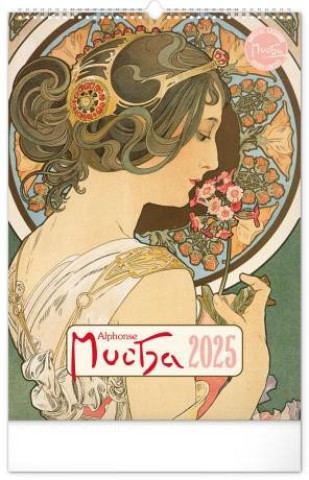 Kalender/Terminbuch Kalendář 2025 nástěnný: Alfons Mucha, 33 × 46 cm 