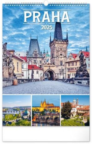 Calendrier/agenda Kalendář 2025 nástěnný: Praha, 33 × 46 cm 