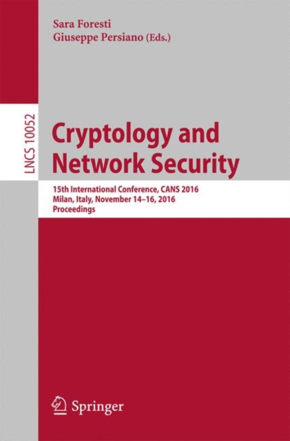E-book Cryptology and Network Security Sara Foresti