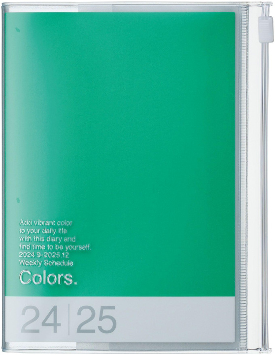 Livre MARK'S 2024/2025 Taschenkalender A6 vertikal, COLORS // Green 