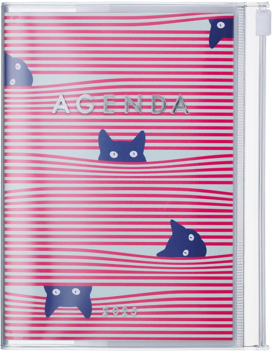 Książka MARK'S 2024/2025 Taschenkalender A6 vertikal, Cats // Pink 