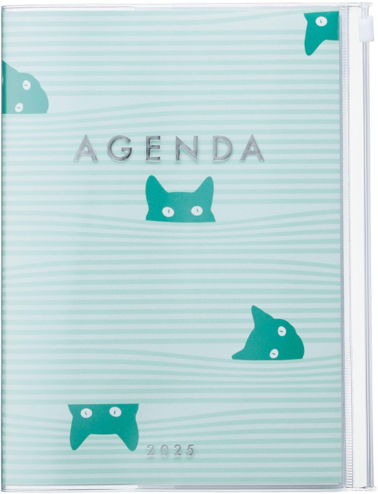 Kniha MARK'S 2024/2025 Taschenkalender A5 vertikal, Cats, Green 