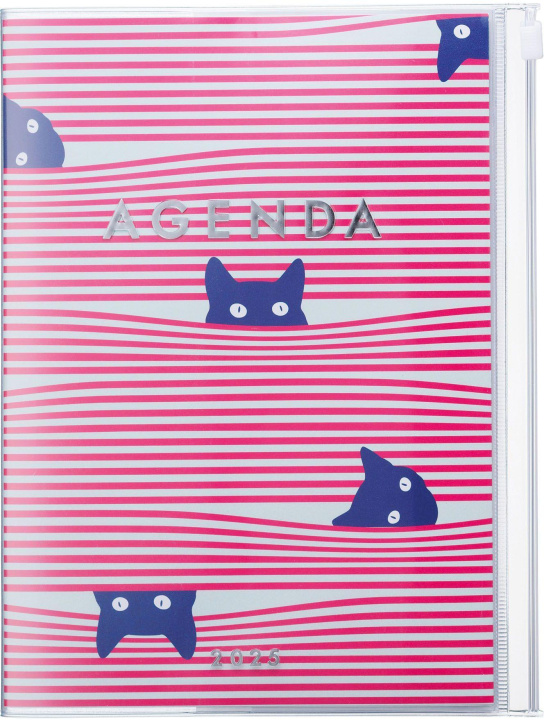 Book MARK'S 2024/2025 Taschenkalender A5 vertikal, Cats, Pink 