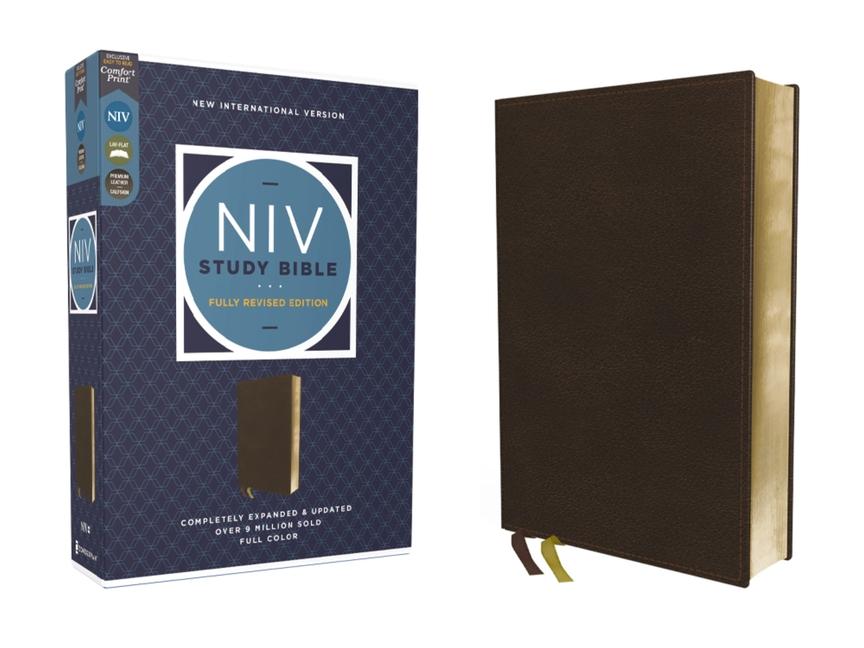 Kniha NIV Study Bible, Fully Revised Edition (Study Deeply. Believe Wholeheartedly.), Genuine Leather, Calfskin, Brown, Red Letter, Comfort Print Mark L Strauss
