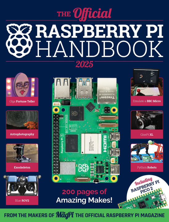 Kniha The Official Raspberry Pi Handbook 2025 