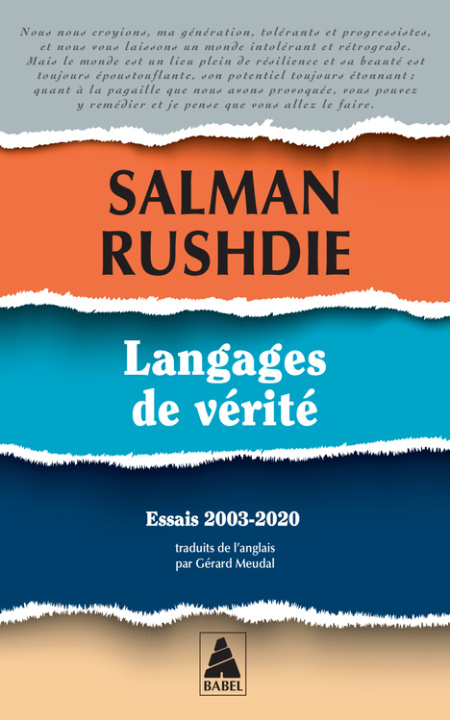 Knjiga Langages de vérité Rushdie