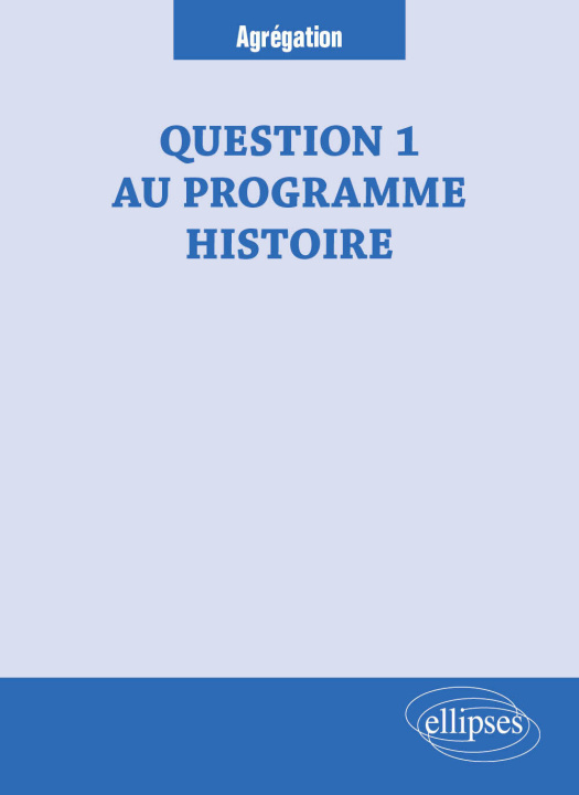 Knjiga Question 1 au programme _Histoire 