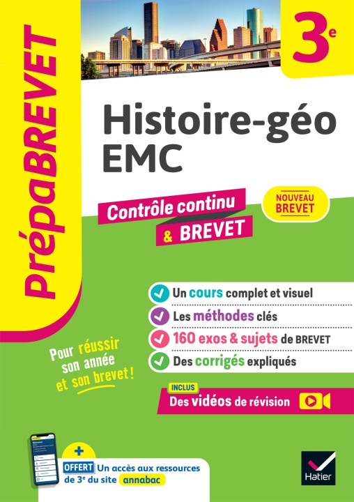 Kniha Prépabrevet Histoire-géo EMC 3e - Nouveau Brevet 2025 Marielle Chevallier