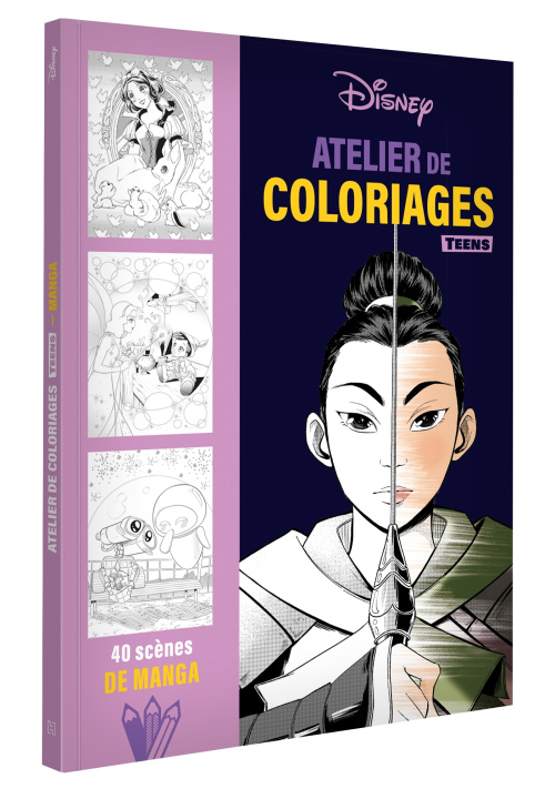 Könyv DISNEY TEENS - Atelier de coloriages - Princesses et chevaux 