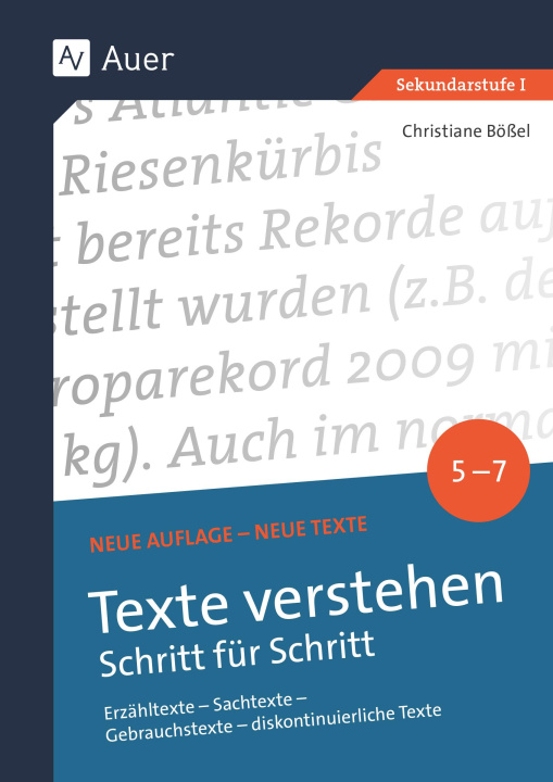 Kniha Texte verstehen - Schritt für Schritt Klasse 5-7 Christiane Bößel